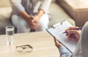 Counselling & Talk Therapy. Therapist talking to the Client