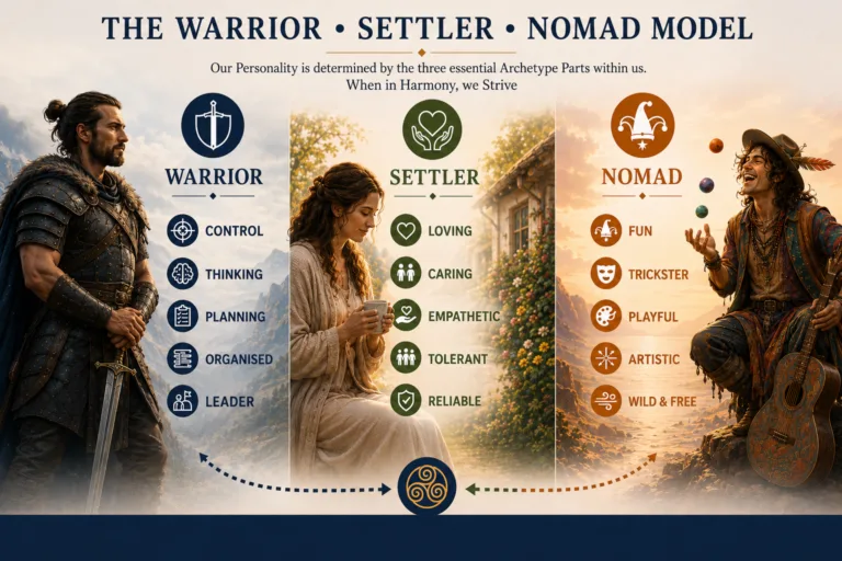 Warrior Settle & Nomad Character Traits Graphic